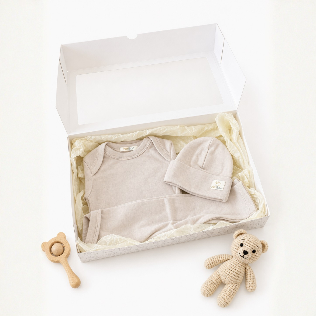 MeriBoo – Basis-Set aus 100 % zertifizierter feiner Merinowolle „Mini Essentials“