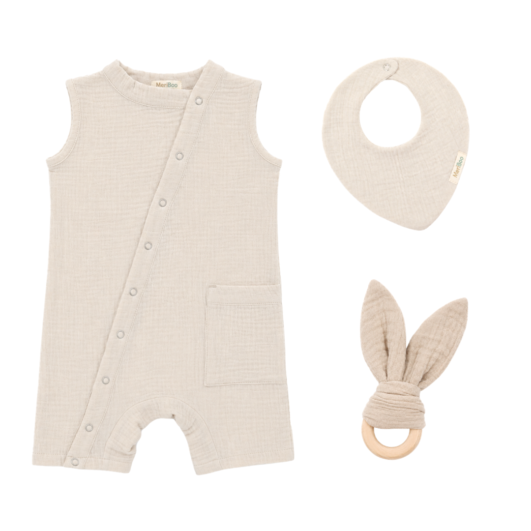 Set „Little Explorer“ aus 100 % Bio-Musselin