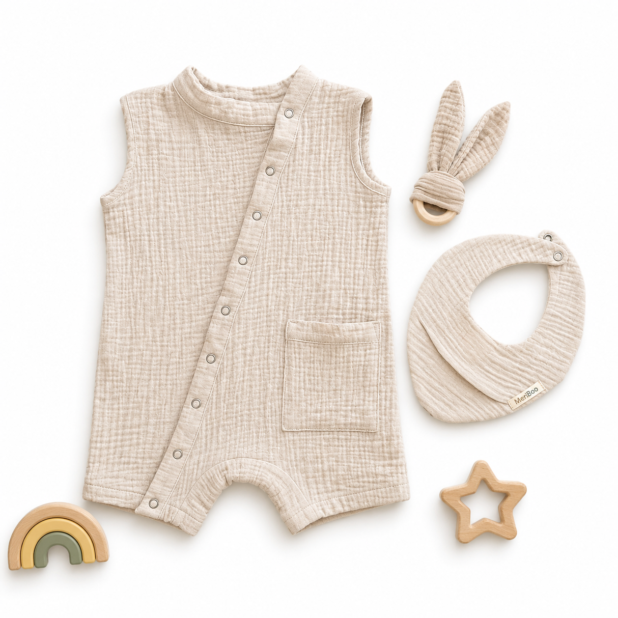 Set „Little Explorer“ aus 100 % Bio-Musselin