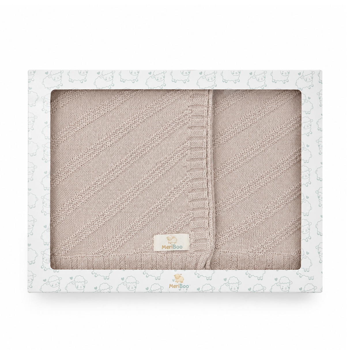 Luxuriöse Babydecke aus 100 % zertifizierter Merinowolle – 80 x 80 cm