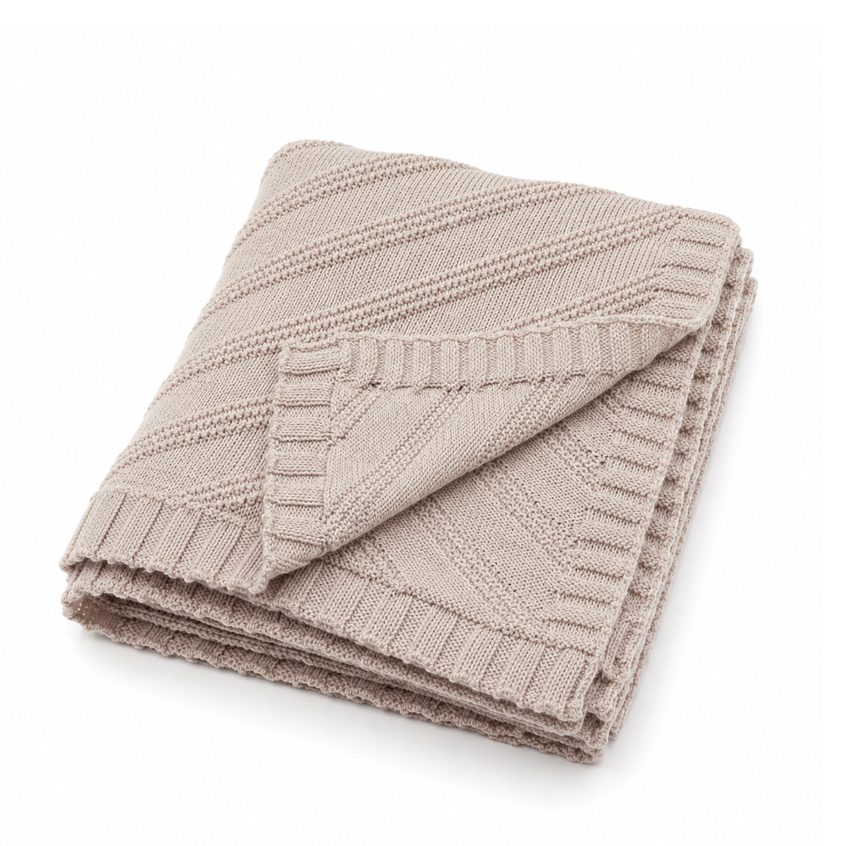 Luxuriöse Babydecke aus 100 % zertifizierter Merinowolle – 80 x 80 cm