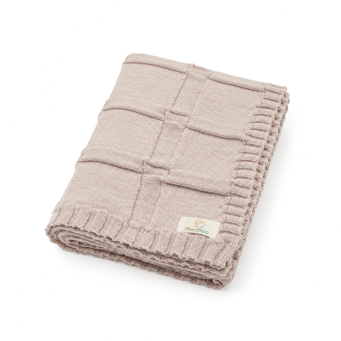 Luxuriöse Babydecke aus 100 % zertifizierter Merinowolle – 100 x 80 cm.