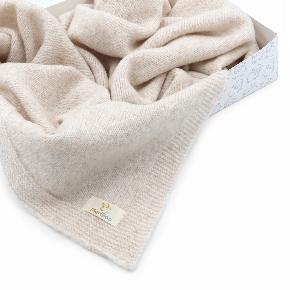 Warme und kuschelige Wickeldecke aus MeriBoo-Merinowolle