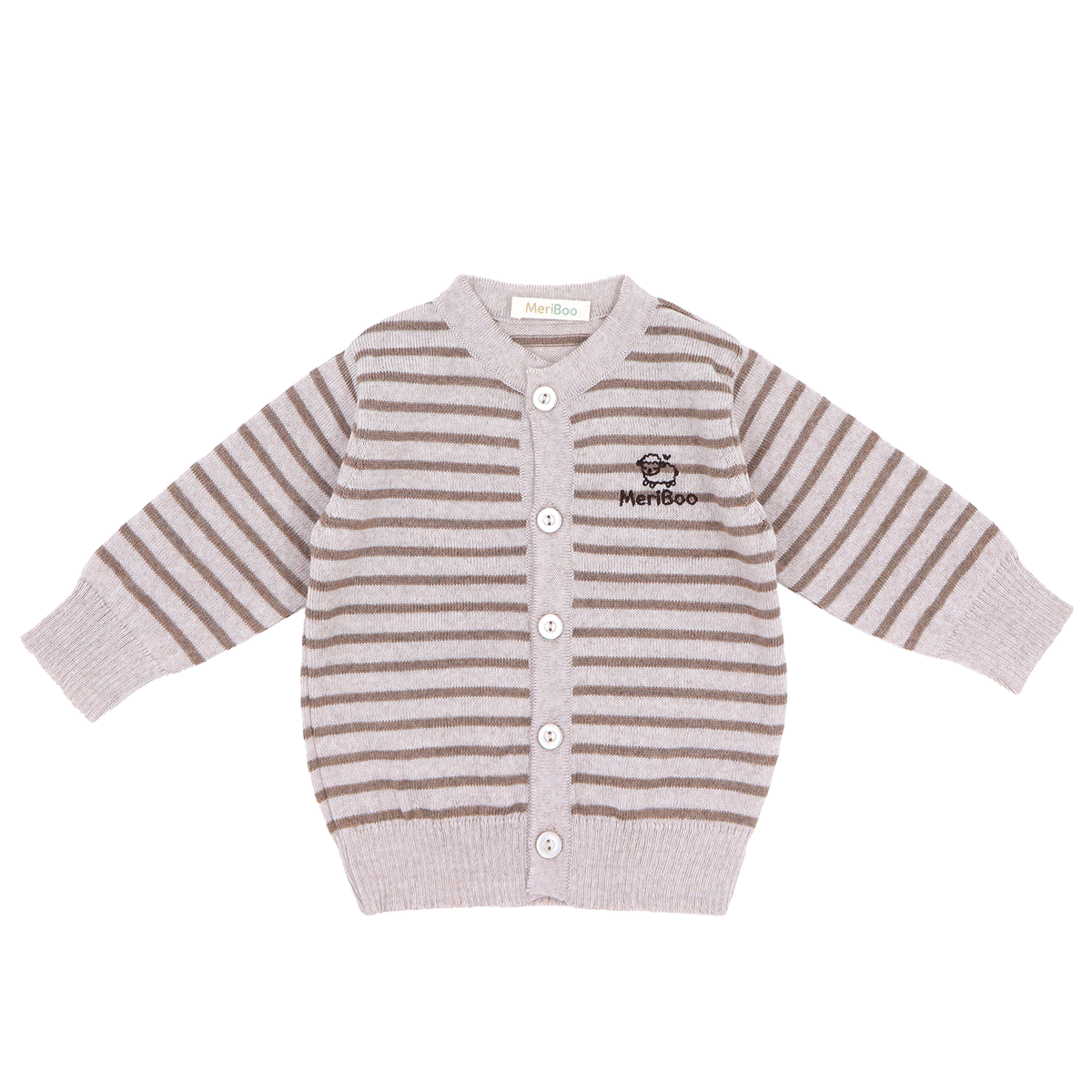 Strickjacke aus 100 % organischer Merinowolle