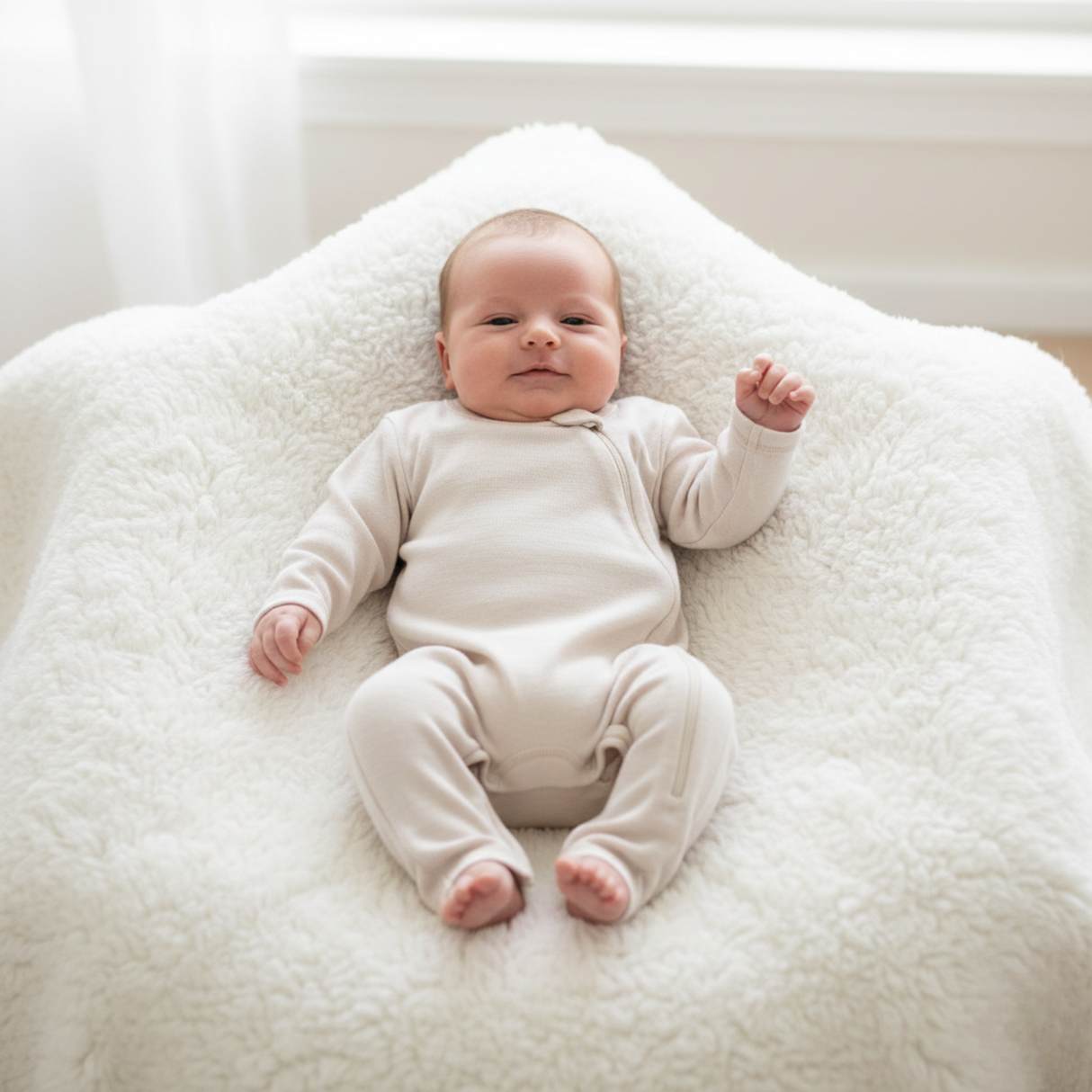 MeriBoo-Set – Strampler + Decke aus 100 % zertifizierter Merinowolle „Sweet Dreams“