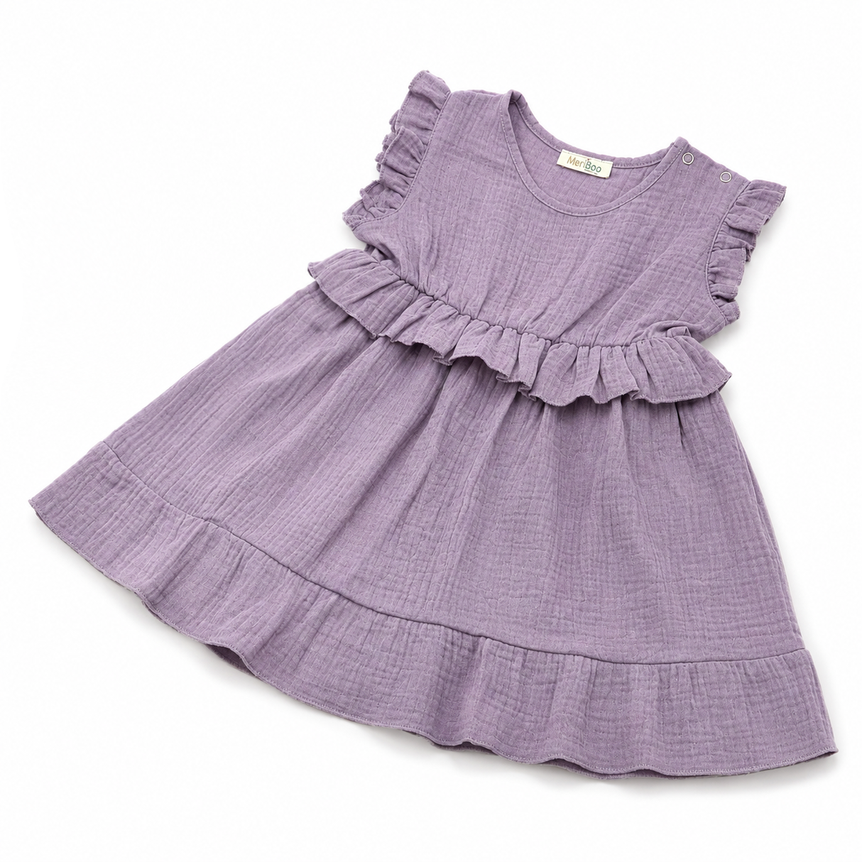 Kleid „Soft Breeze“ aus 100 % Bio-Musselin mit Knöpfchen zum einfachen Anziehen