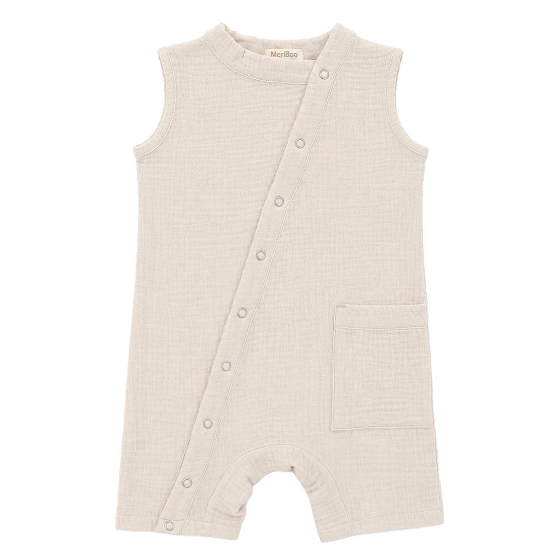 Ärmelloser Strampler „Soft Breeze“ aus 100 % Bio-Musselin