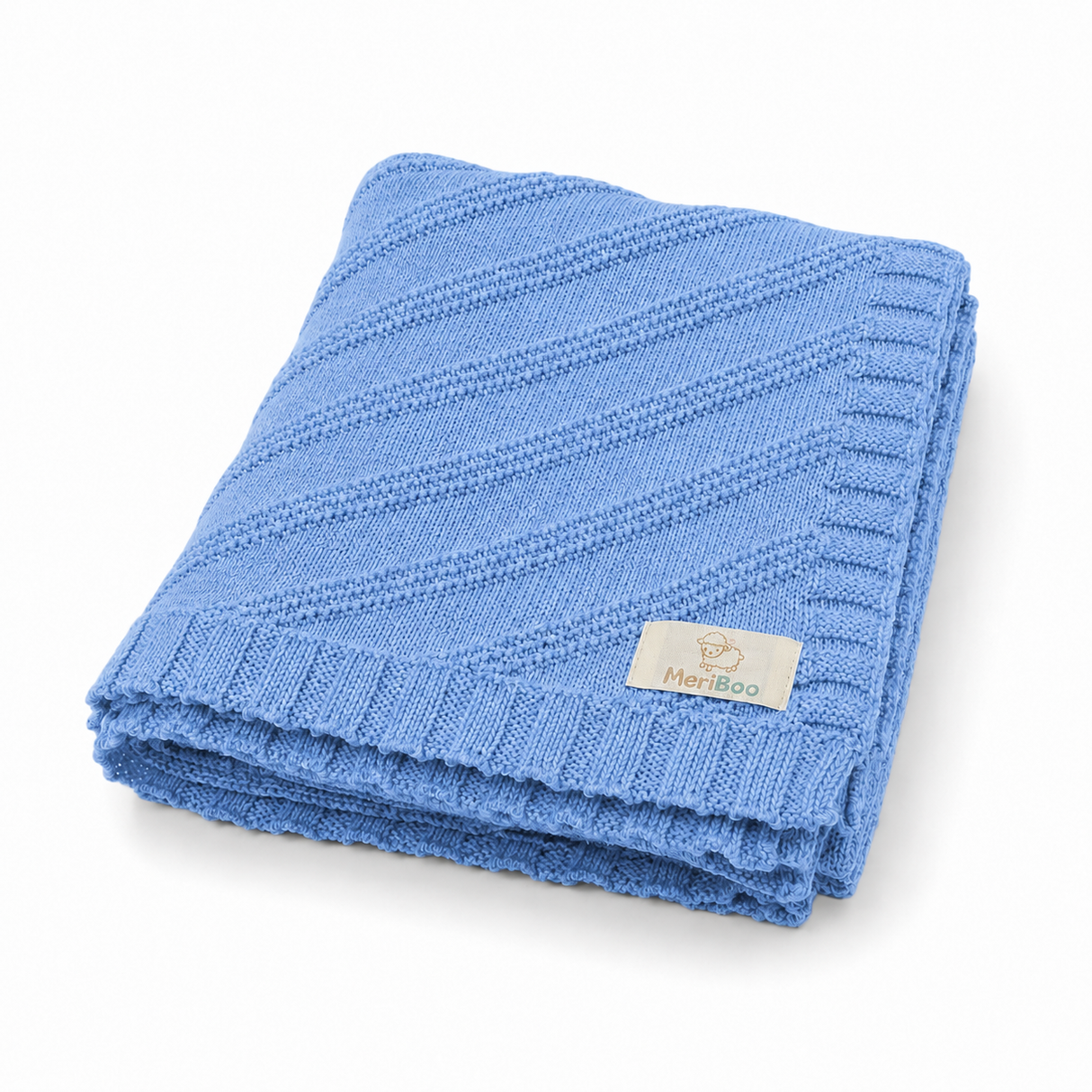 Luxuriöse Babydecke aus 100 % zertifizierter Merinowolle – 80 x 80 cm