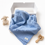 Luxuriöse Babydecke aus 100 % zertifizierter Merinowolle – 100 x 80 cm.