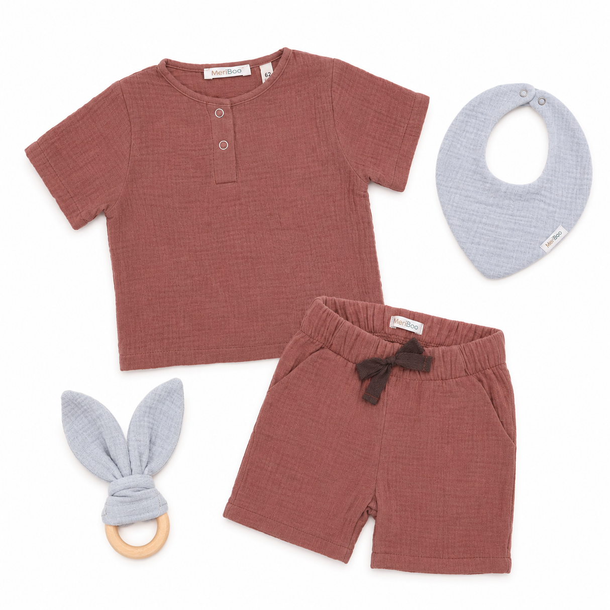 Set „Sunny Days“ aus 100 % Bio-Musselin