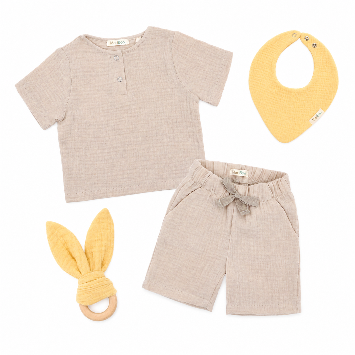Set „Sunny Days“ aus 100 % Bio-Musselin