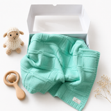 Luxuriöse Babydecke aus 100 % zertifizierter Merinowolle – 100 x 80 cm.