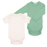 Set aus Langarmbody + Kurzarmbody aus 100 % zertifizierter feiner Merinowolle