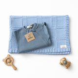 MeriBoo-Set – Strampler + Decke aus 100 % zertifizierter Merinowolle „Sweet Dreams“