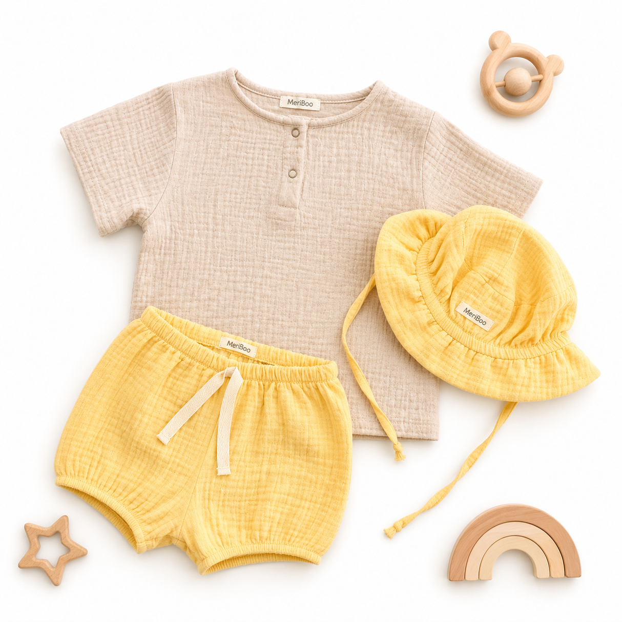 Set „Summer Comfort“ aus 100 % Bio-Musselin