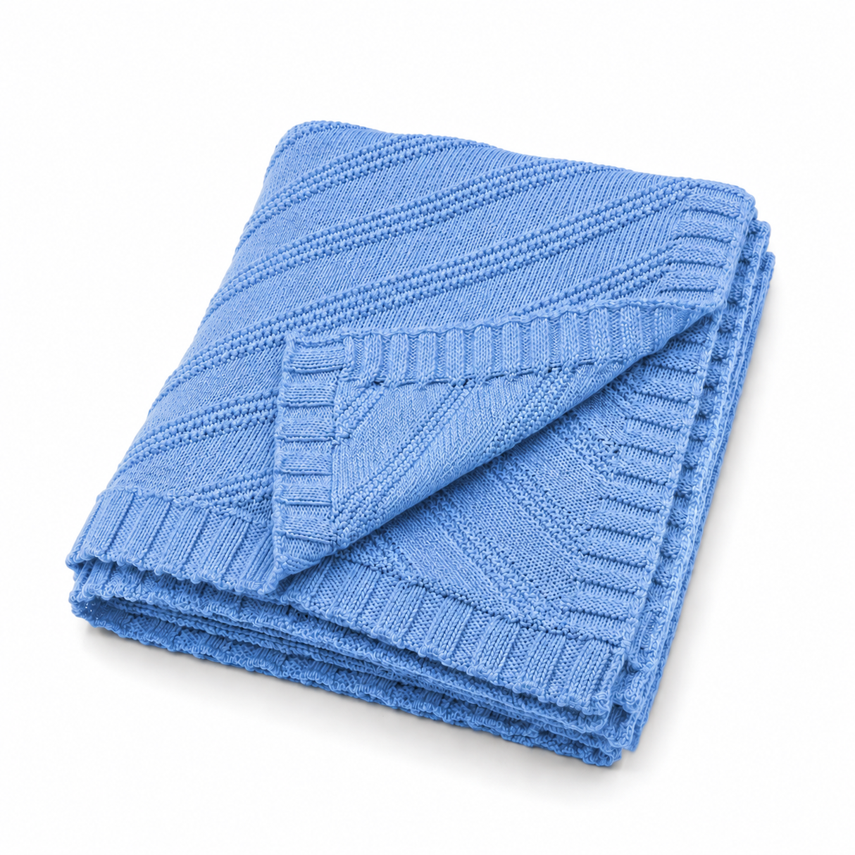 Luxuriöse Babydecke aus 100 % zertifizierter Merinowolle – 80 x 80 cm
