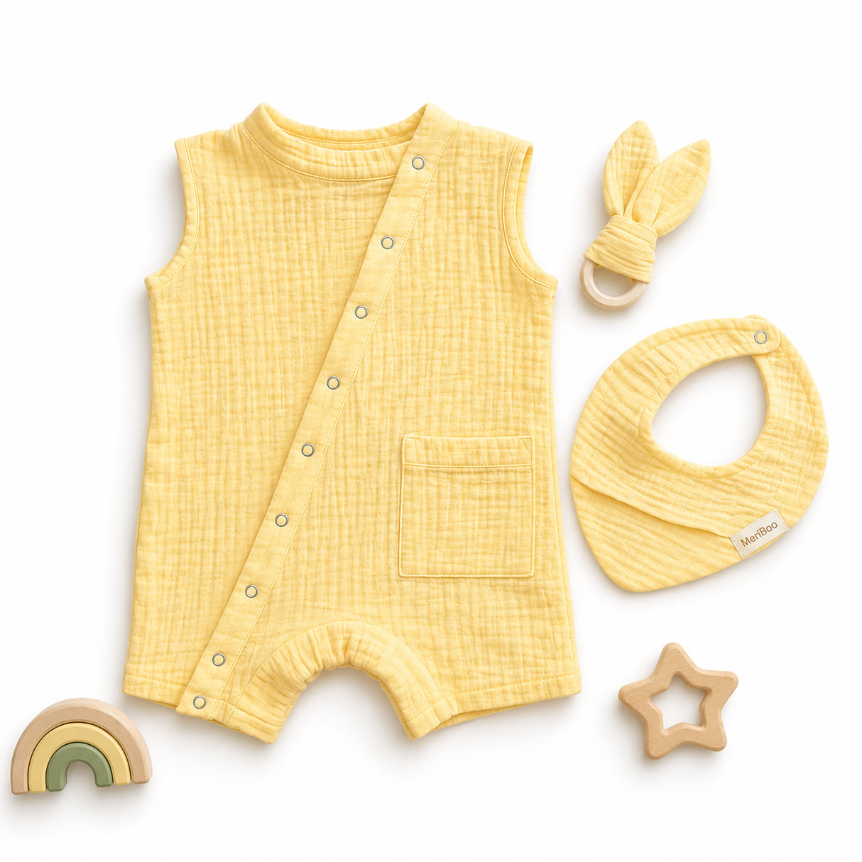 Set „Little Explorer“ aus 100 % Bio-Musselin
