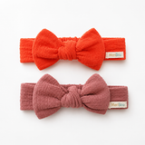 Schleifen-Set „Soft Breeze“ aus 100 % Bio-Musselin