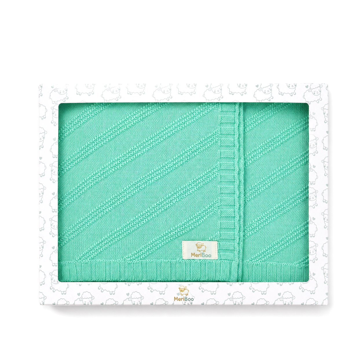 Luxuriöse Babydecke aus 100 % zertifizierter Merinowolle – 80 x 80 cm