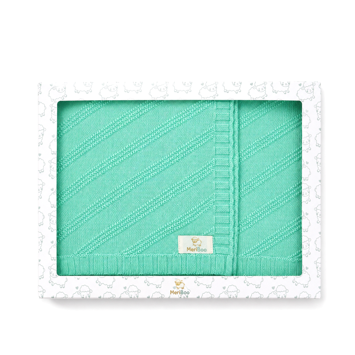Luxuriöse Babydecke aus 100 % zertifizierter Merinowolle – 80 x 80 cm