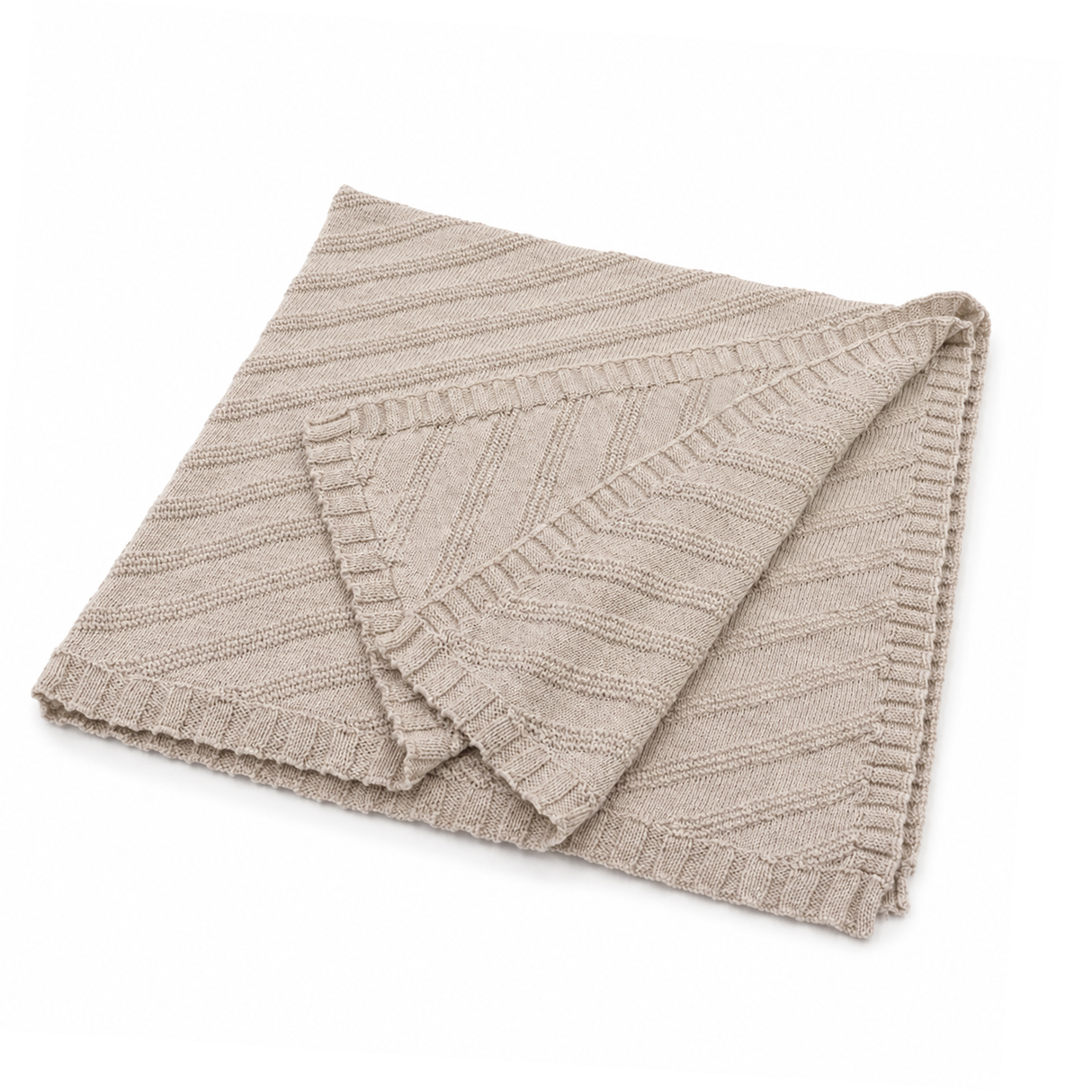 Luxuriöse Babydecke aus 100 % zertifizierter Merinowolle – 80 x 80 cm