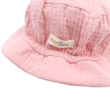 Mütze „Soft Breeze“ aus 100 % Bio-Musselin mit verlängertem Rückenteil zum Schutz des Nackens