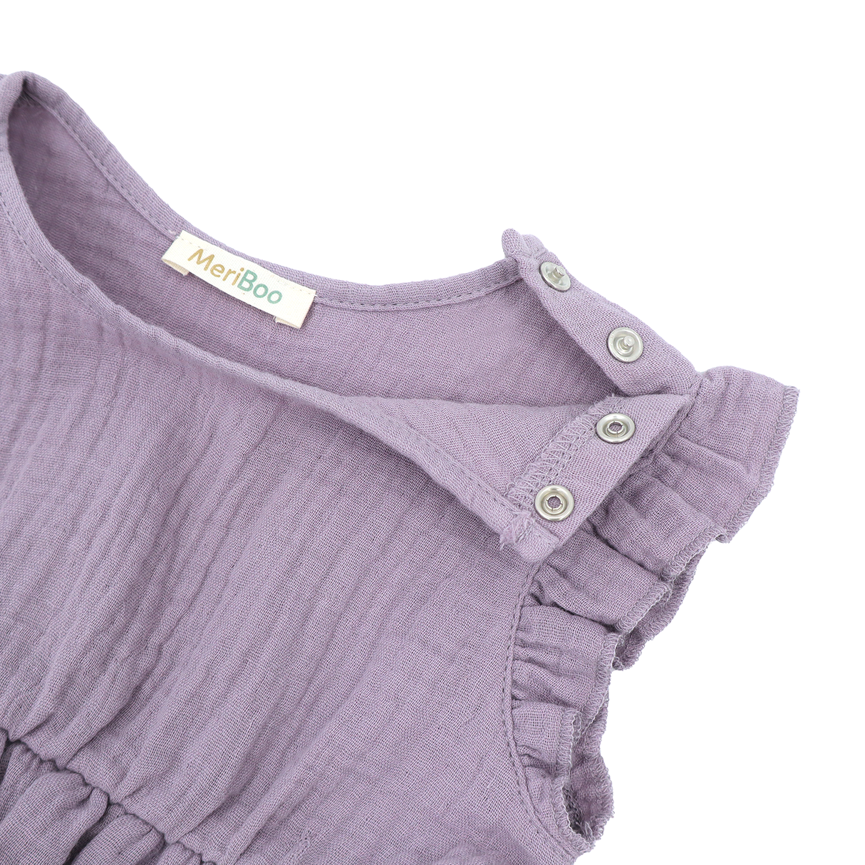 Kleid „Soft Breeze“ aus 100 % Bio-Musselin mit Knöpfchen zum einfachen Anziehen