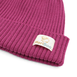 Mütze aus 100 % organischer gestrickter Merinowolle für Babys und Kinder