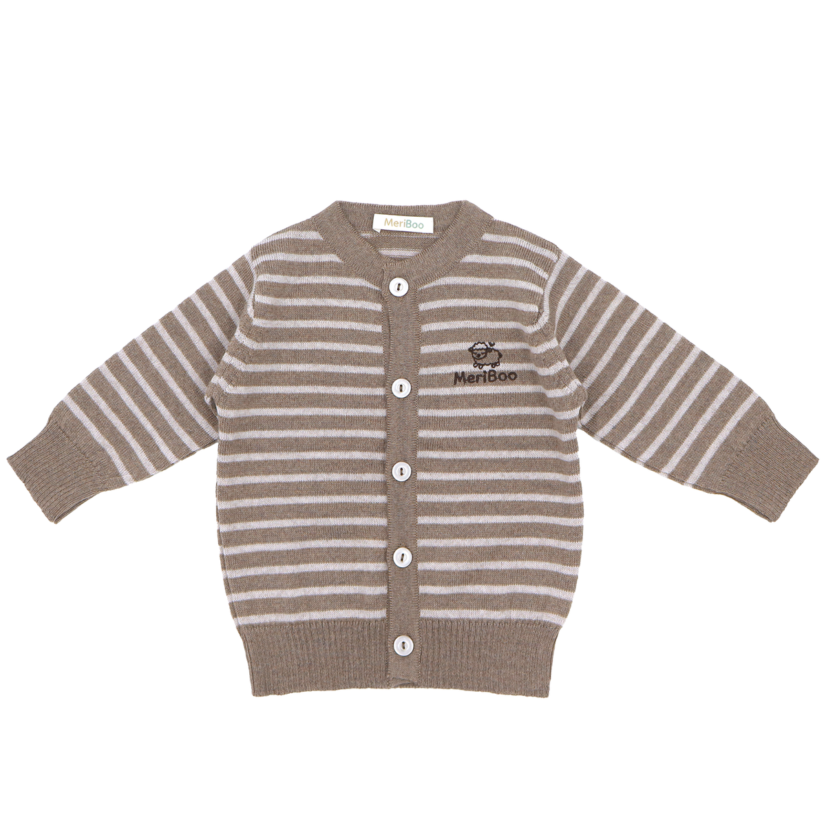Strickjacke aus 100 % organischer Merinowolle