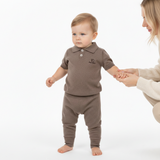 Gestricktes Kinderoberteil mit Kragen aus 100 % organischer Merinowolle