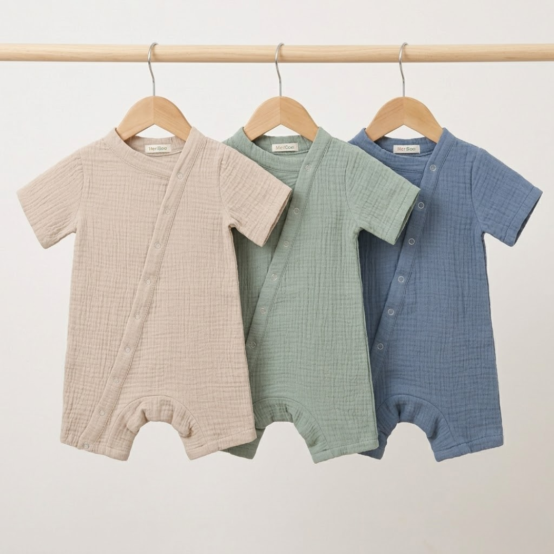 Strampler „Soft Breeze“ aus 100 % Bio-Musselin