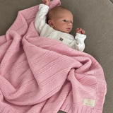 Luxuriöse Babydecke aus 100 % zertifizierter Merinowolle – 80 x 80 cm