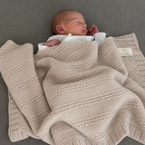 Luxuriöse Babydecke aus 100 % zertifizierter Merinowolle – 80 x 80 cm