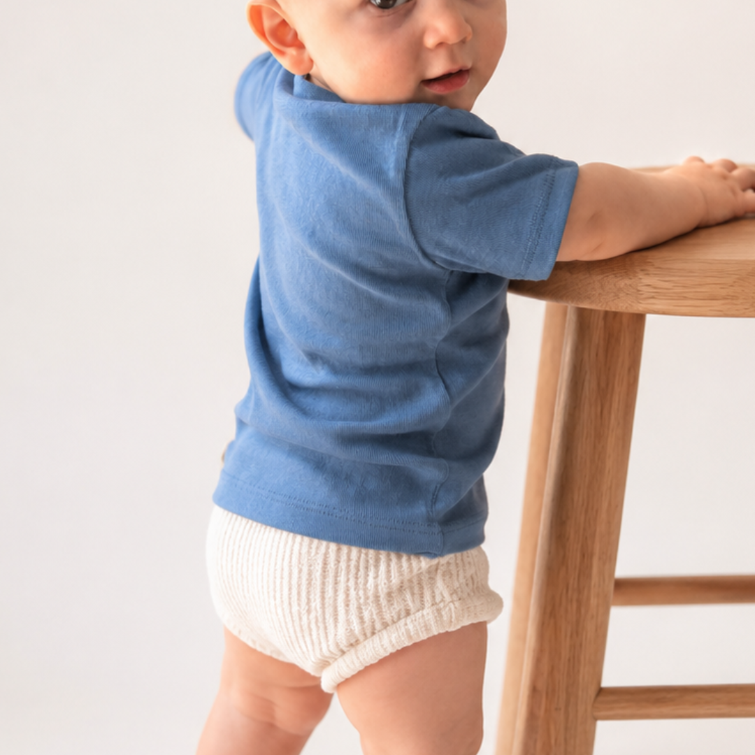 Kinder-T-Shirt aus 100 % feiner Merinowolle