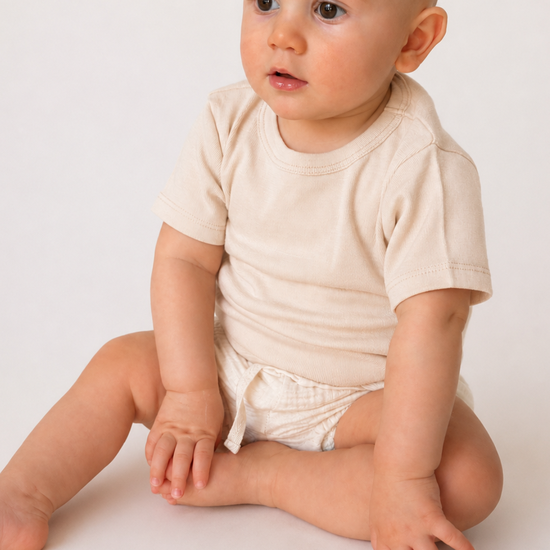 Kinder-T-Shirt aus 100 % feiner Merinowolle