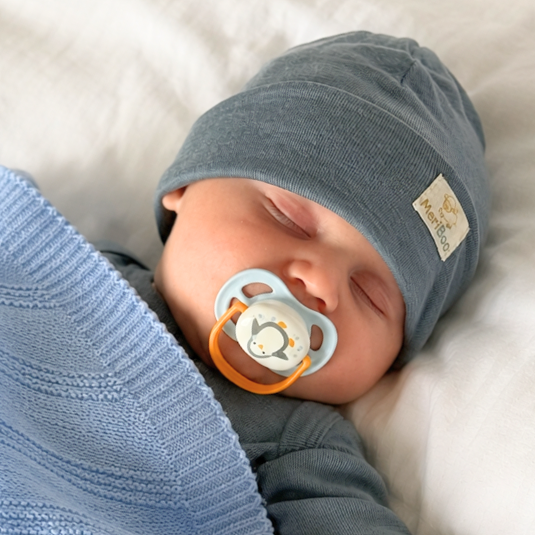Mütze aus 100 % zertifizierter feiner Merinowolle für Babys und Kinder