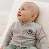Strickjacke aus 100 % organischer Merinowolle