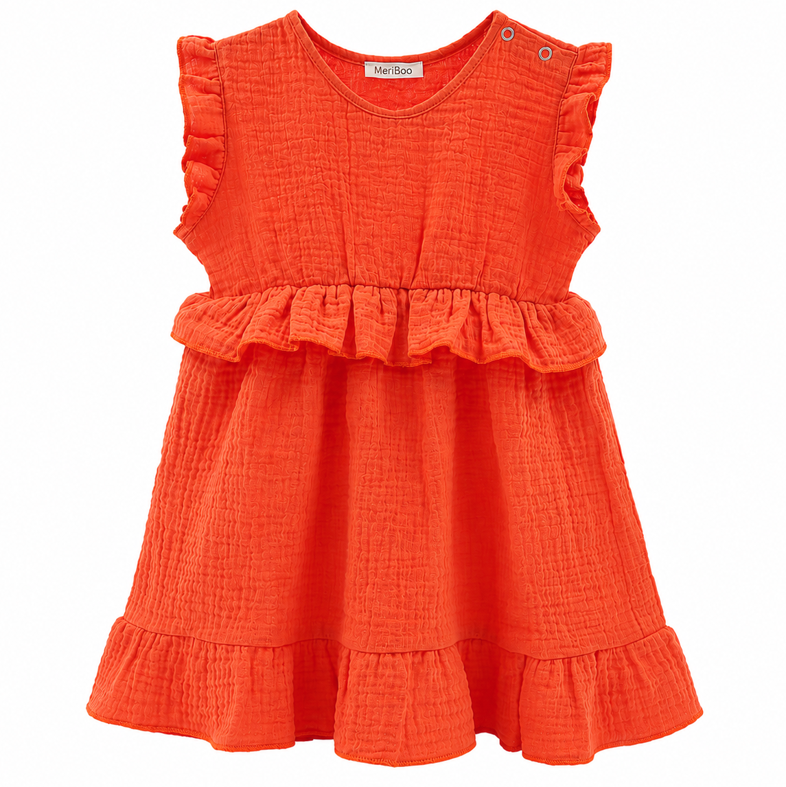 Kleid „Soft Breeze“ aus 100 % Bio-Musselin mit Knöpfchen zum einfachen Anziehen