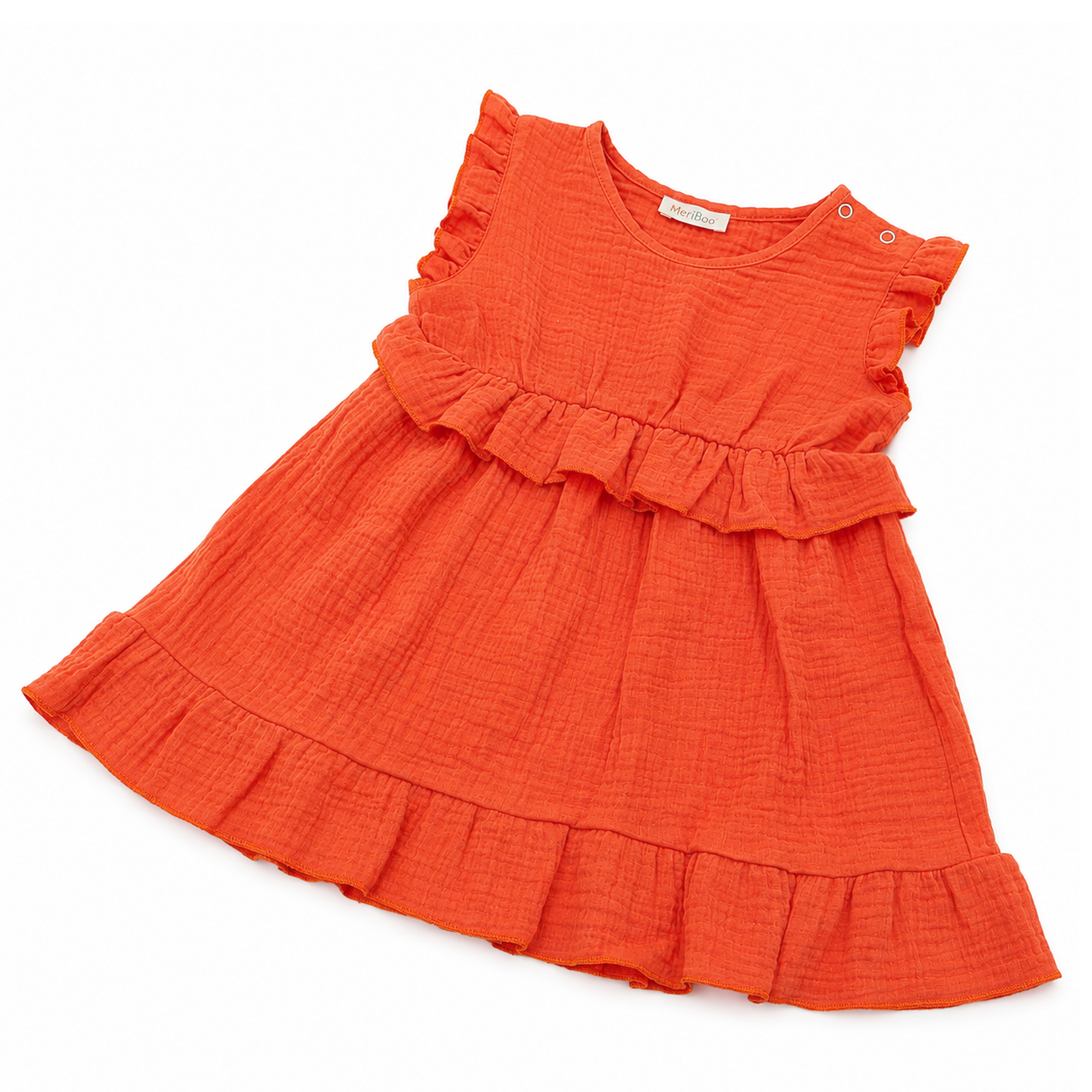 Kleid „Soft Breeze“ aus 100 % Bio-Musselin mit Knöpfchen zum einfachen Anziehen