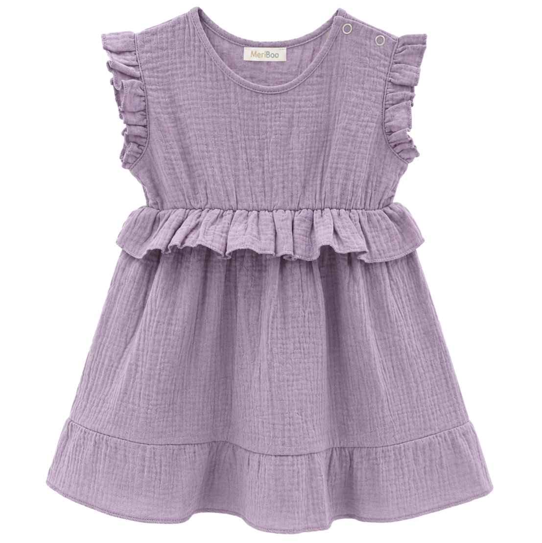 Kleid „Soft Breeze“ aus 100 % Bio-Musselin mit Knöpfchen zum einfachen Anziehen