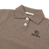 Gestricktes Kinderoberteil mit Kragen aus 100 % organischer Merinowolle