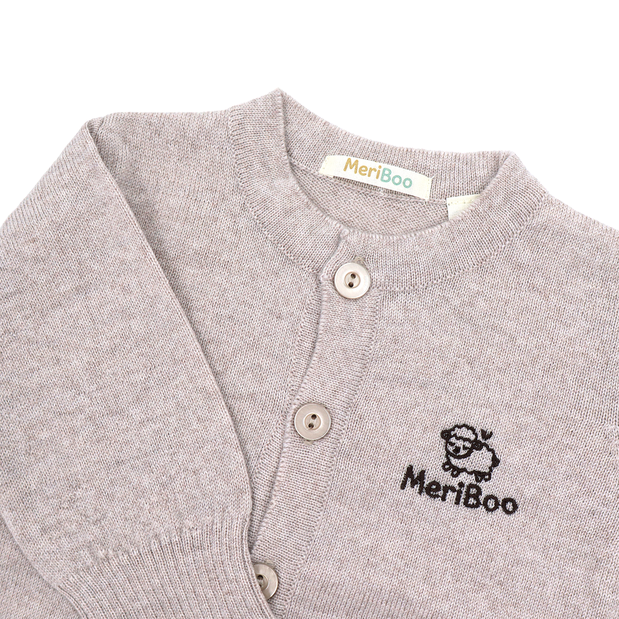 Strickjacke aus 100 % organischer Merinowolle