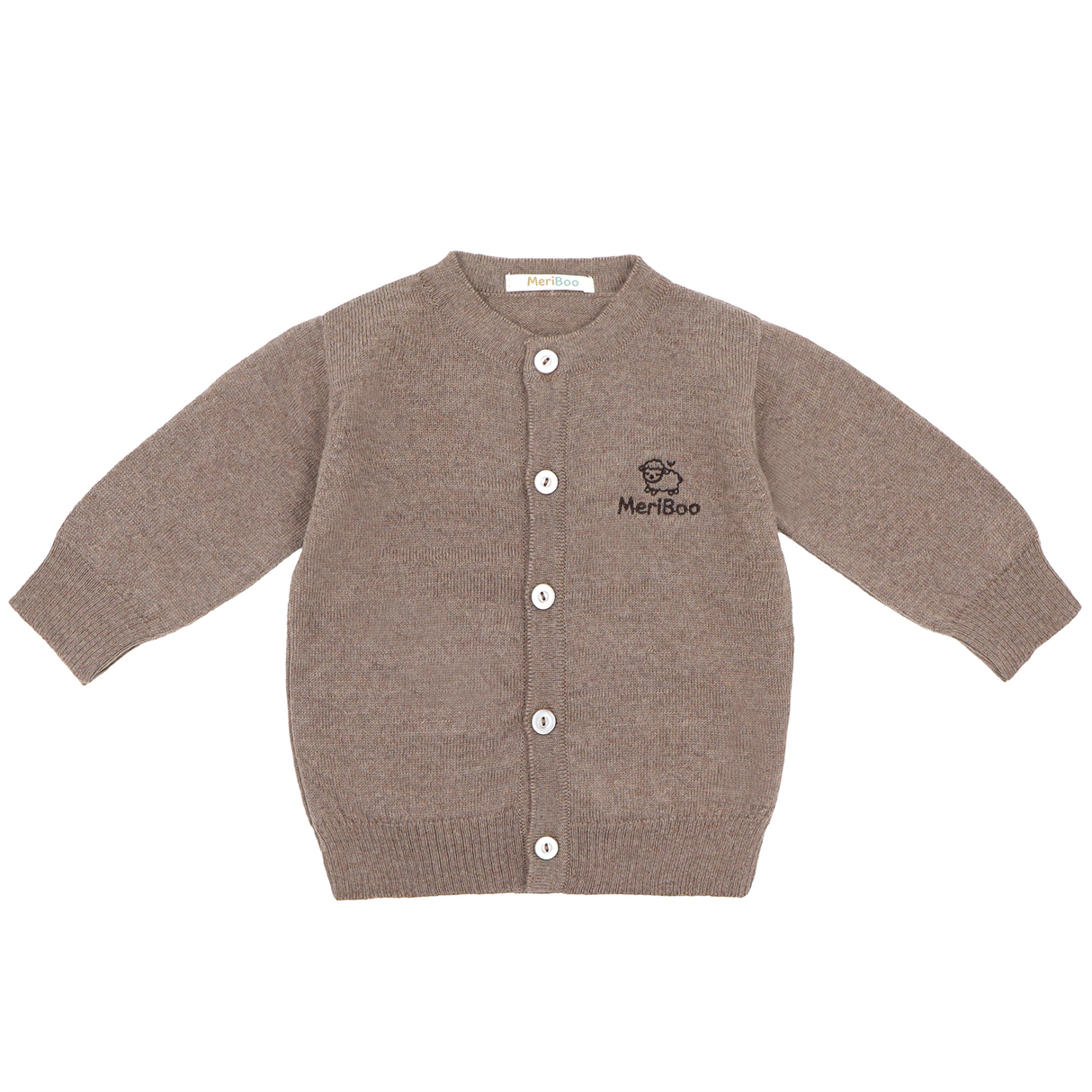 Strickjacke aus 100 % organischer Merinowolle