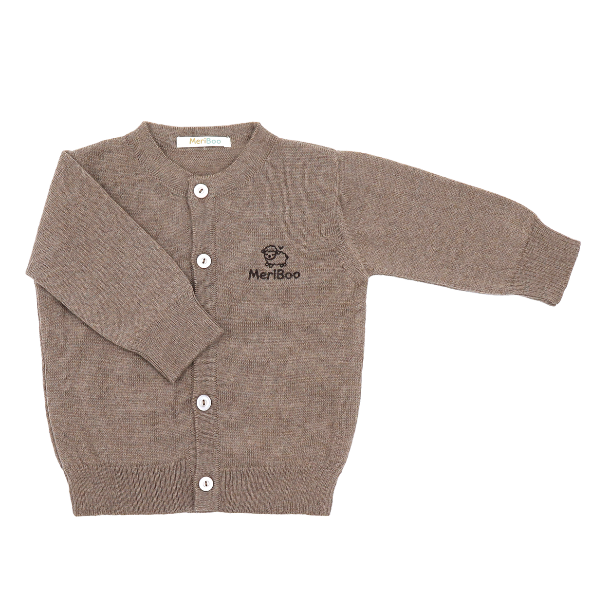 Strickjacke aus 100 % organischer Merinowolle
