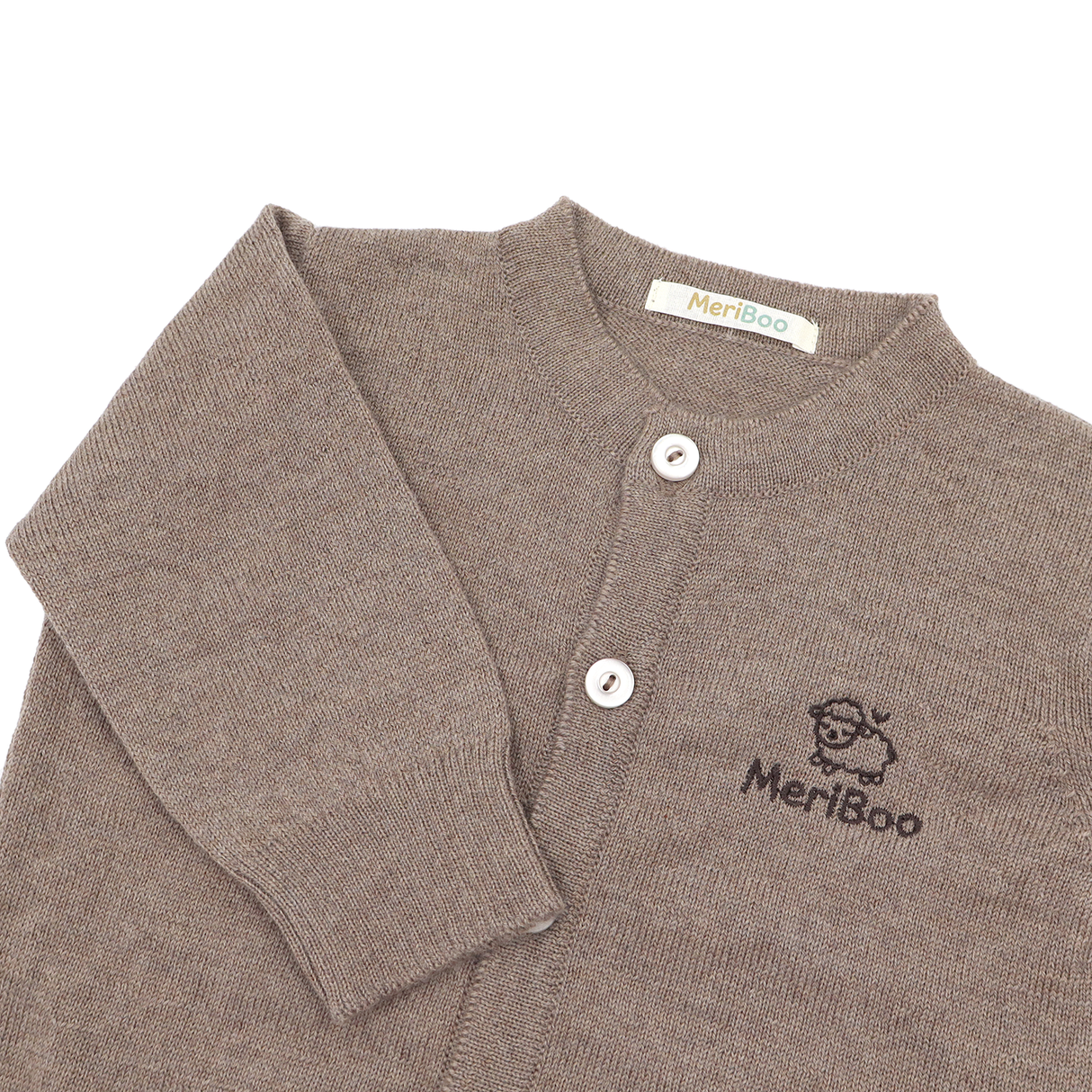 Strickjacke aus 100 % organischer Merinowolle