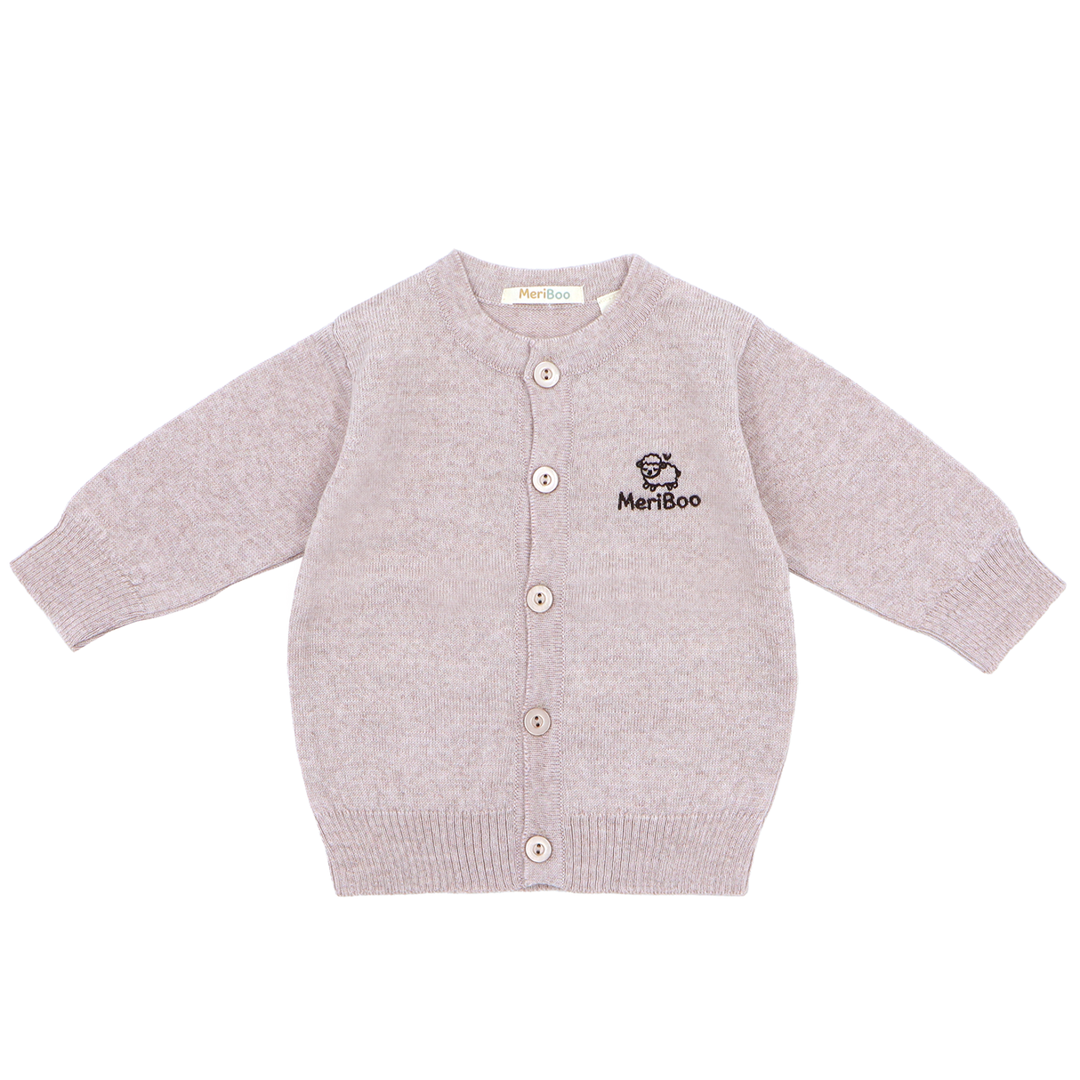 Strickjacke aus 100 % organischer Merinowolle