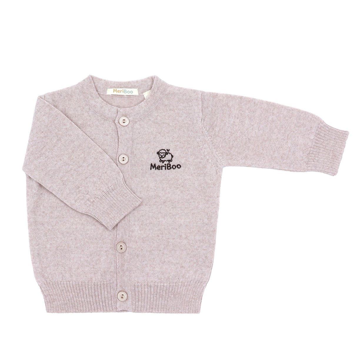 Strickjacke aus 100 % organischer Merinowolle